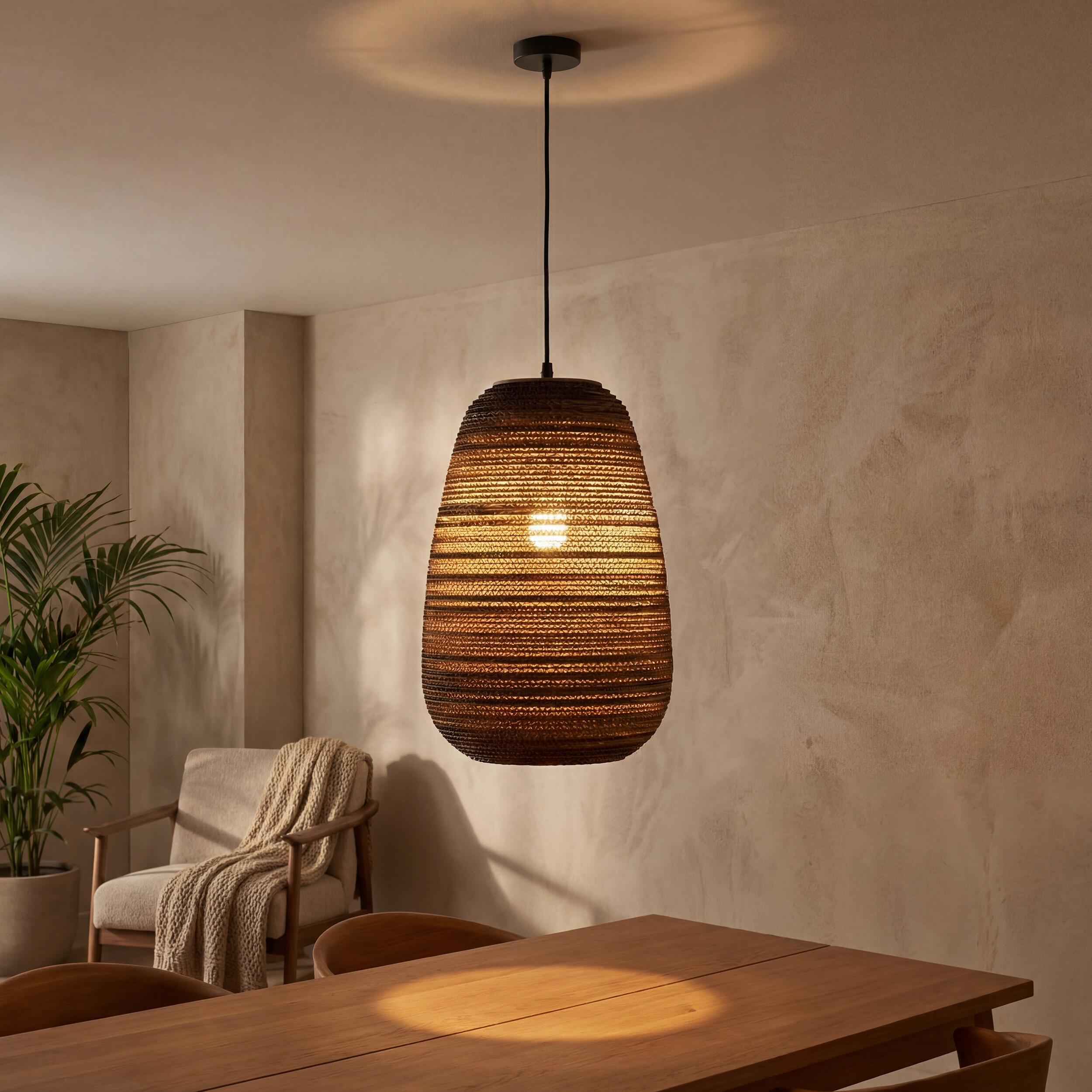 VK Light Noem E27 hanging paper light oval