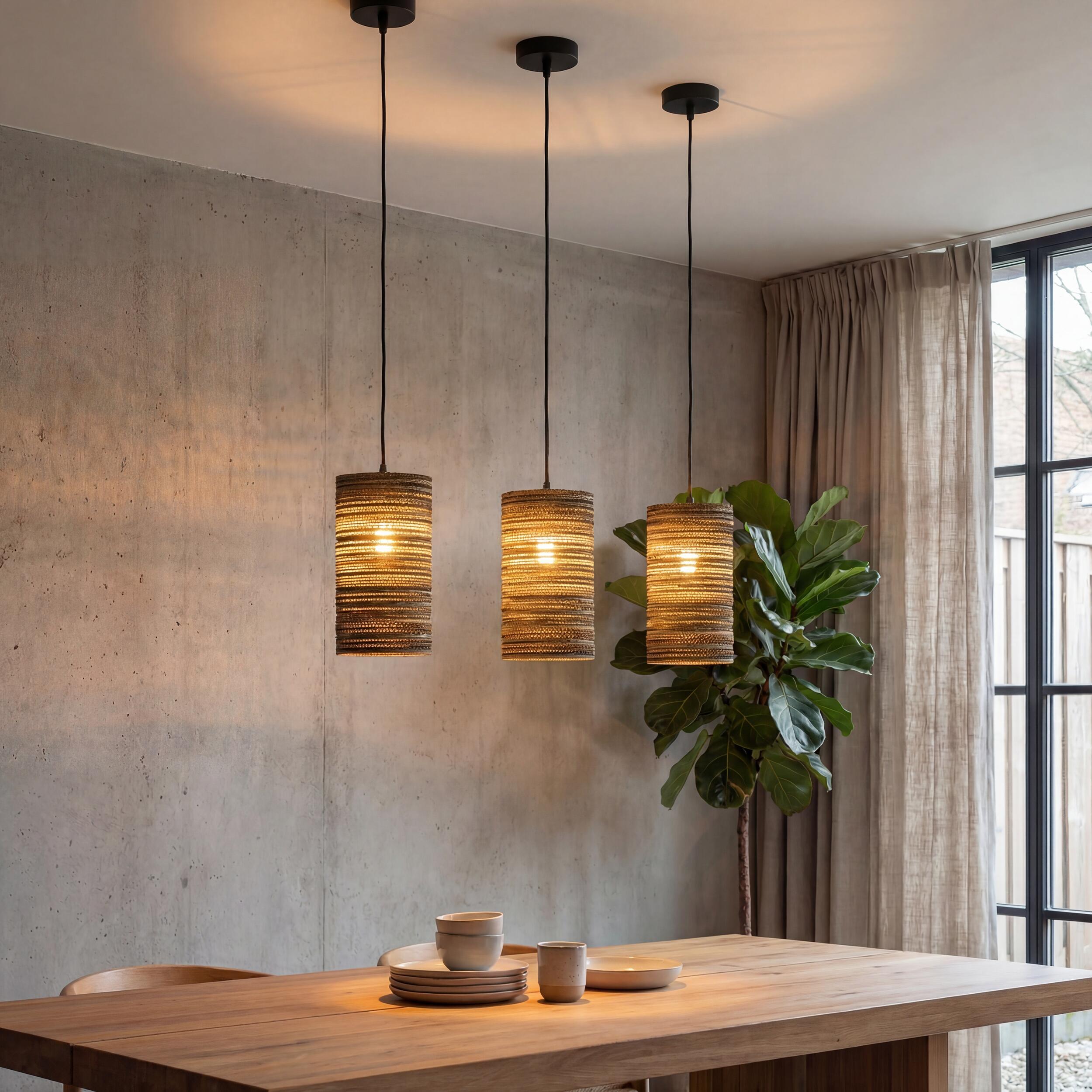 VK Light Noem E27 hanging paper light cylindrical