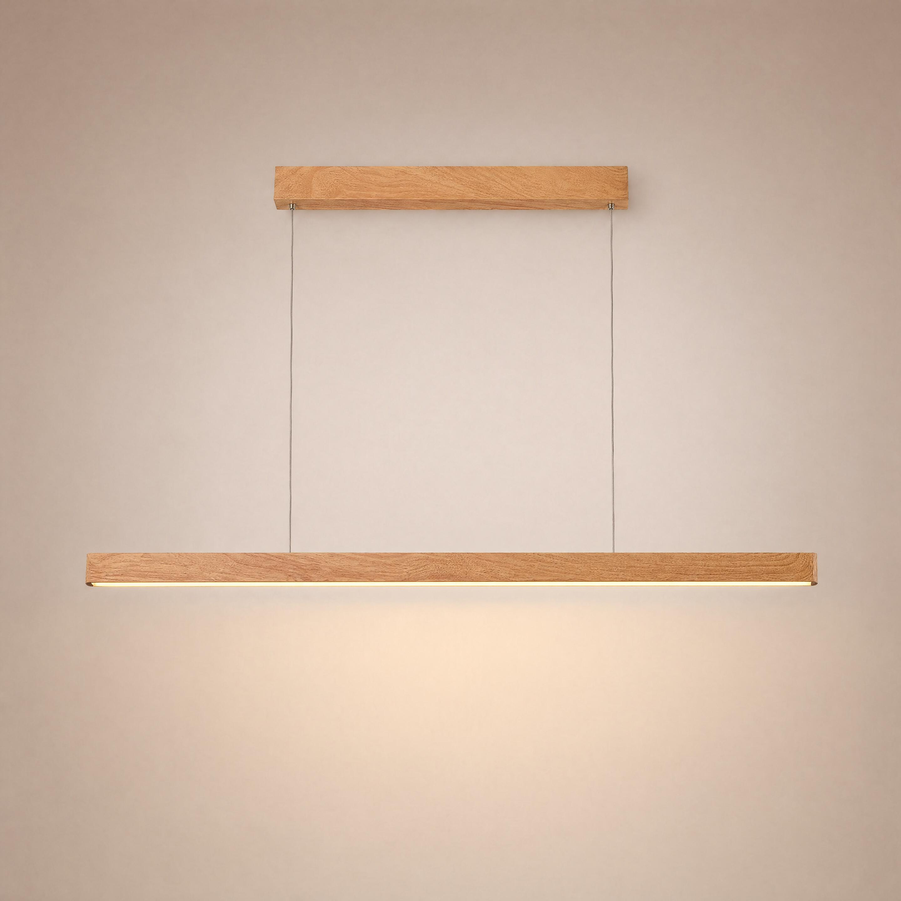 VK Light Orra LED suspended linear wooden light