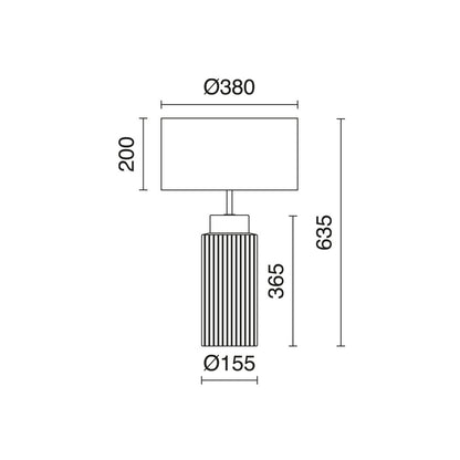 Exo CERAMIC E27 stolní svítidlo bílé
