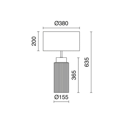 Exo CERAMIC E27 stolní svítidlo černé