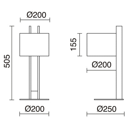 Exo Compact T E27 stolní svítidlo hnědé