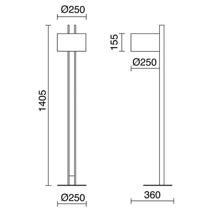 Exo Compact F E27 stojací svítidlo bílé