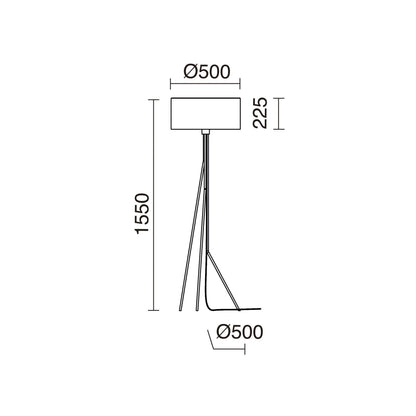 Exo Diagonal F E27 stojací svítidlo černé