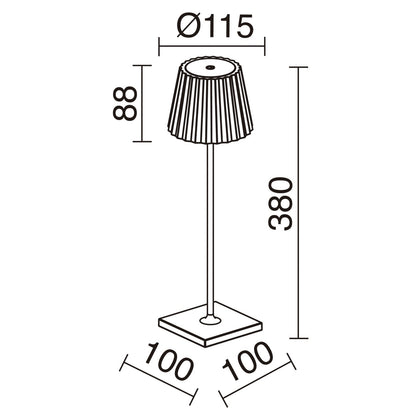Dopo Litta Round LED přenosná lampa černá