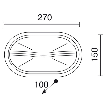 Cristher Plaff oval hood E27 přisazené svítidlo bílé