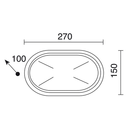 Cristher Plaff oval E27 přisazené svítidlo bílé