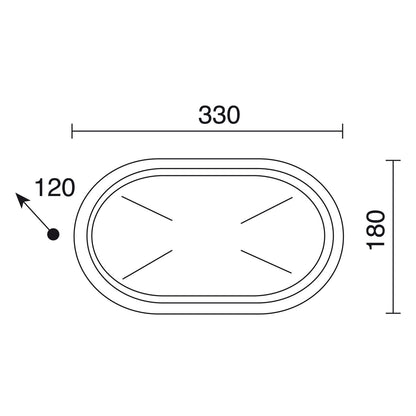 Cristher Plaff oval E27 přisazené svítidlo bílé