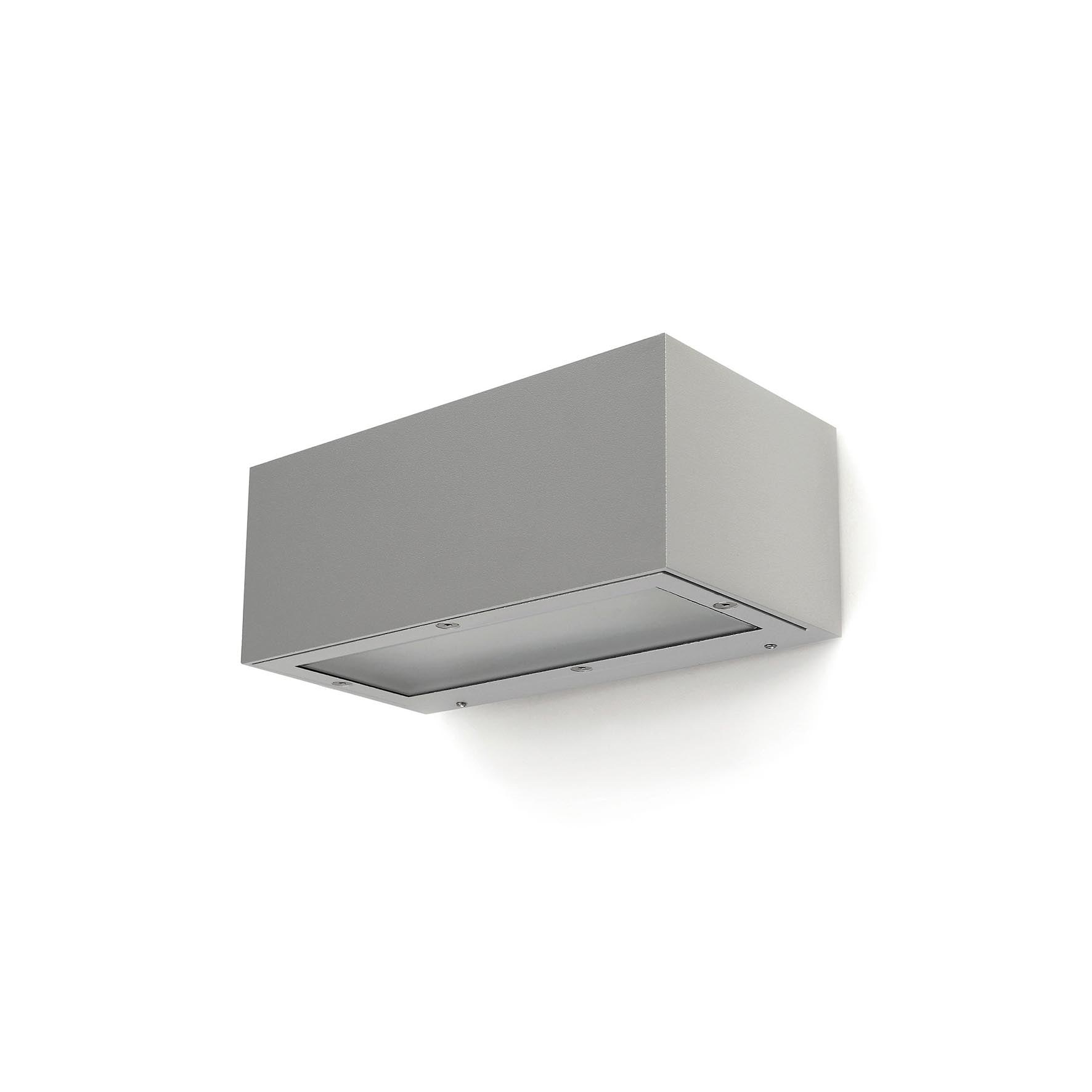 Dopo Isora up/down rectangle LED přisazené svítidlo šedé