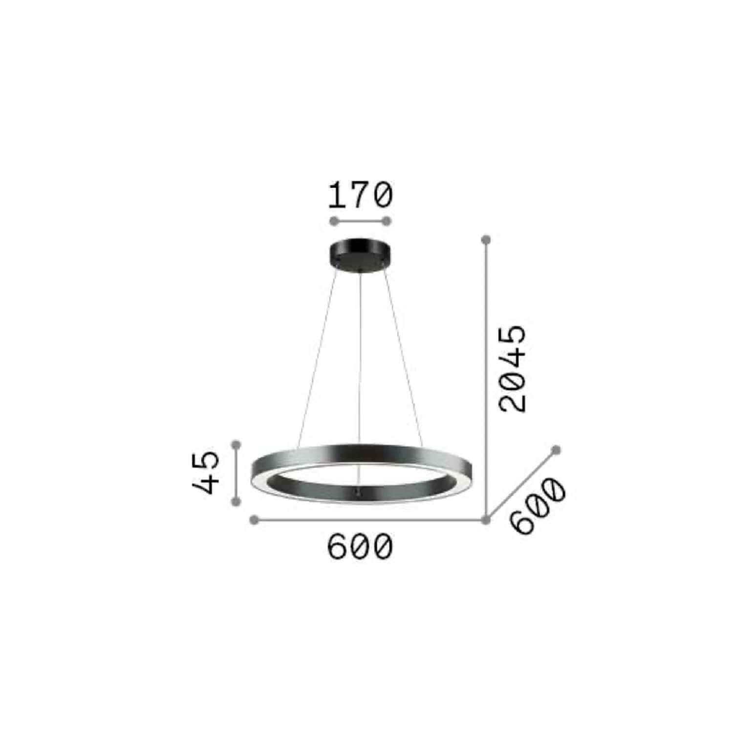 Ideal lux Oracle LED kruhové svítidlo černé